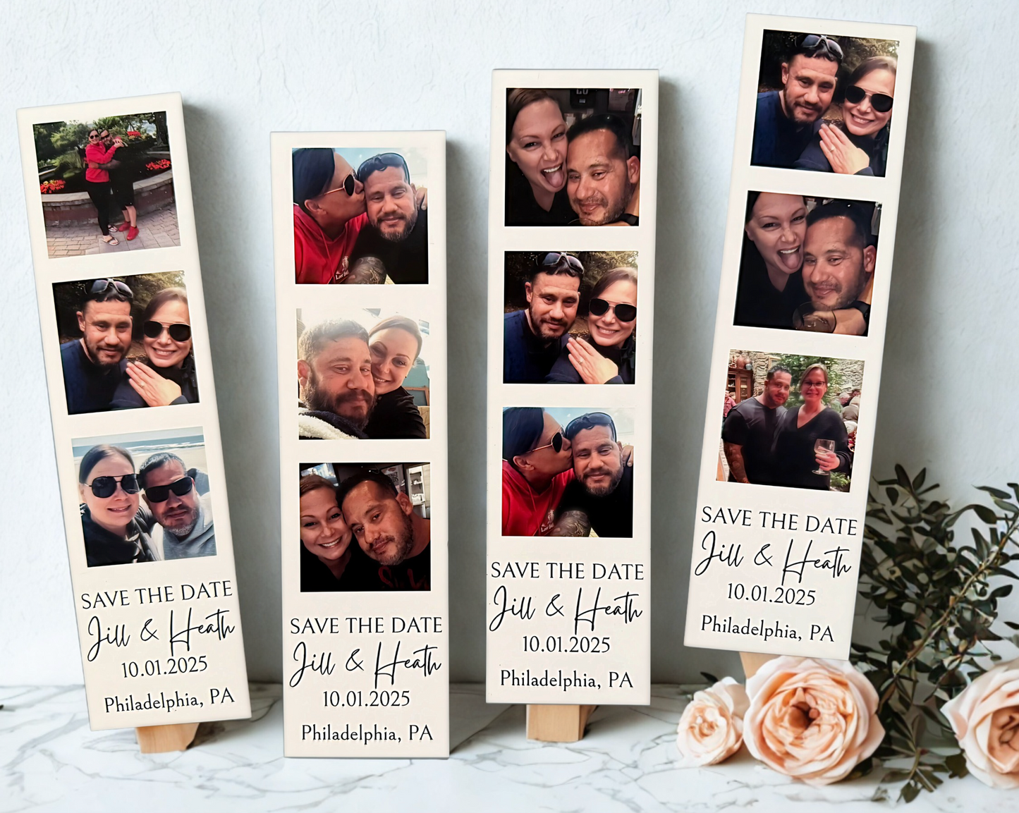 Photo Strip Save the Date Magnets
