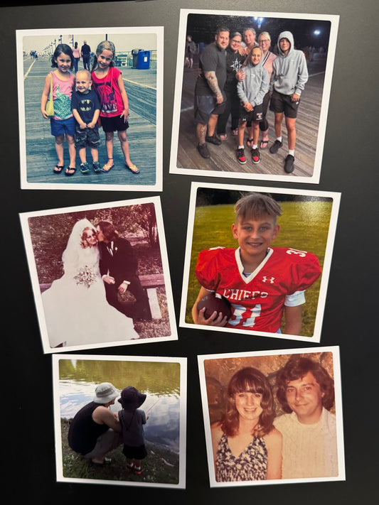 Set of 6 Custom Photo Magnets 3x3"