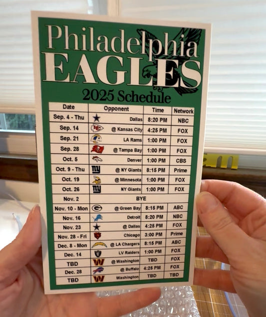 2025 Eagles Schedule Magnet